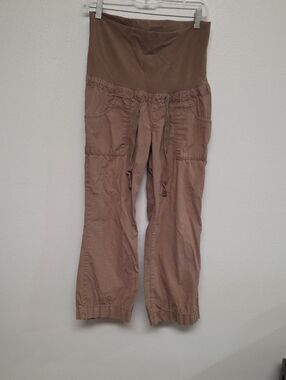 GAP Olive Brown Maternity Cargo Joggers